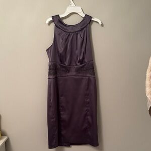 Elegant Purple Sleeveless Dress